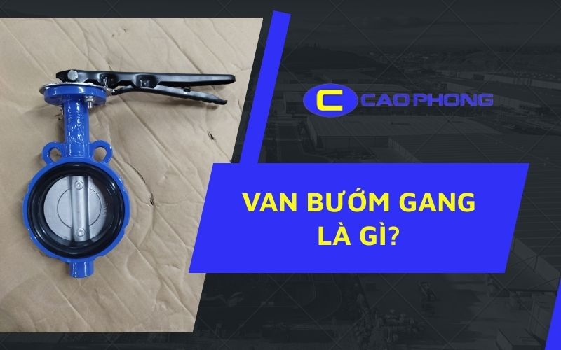 Cấu tạo van bướm gang kết hợp với cơ chế xoay đĩa điều tiết dòng chảy