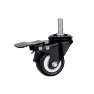 Bánh xe cọc vít nhựa PVC CP117 xoay có khóa