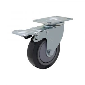 Bánh xe đẩy nhựa PU CP023 xoay khóa