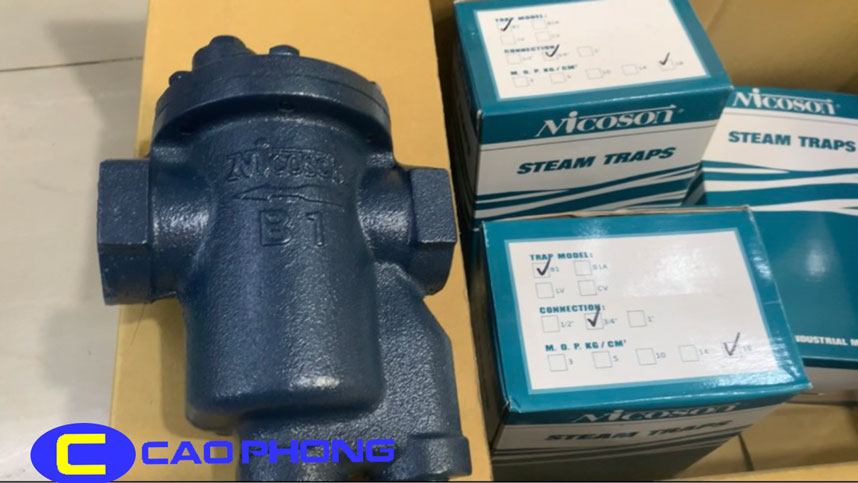 Bẫy hơi Nicoson B1 thiết kế nối ren nhỏ gọn, dễ lắp đặt