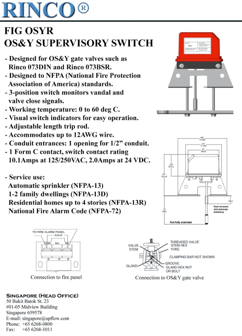 Cataloge chi tiết sản phẩm công tắc giám sát FIG OSYR
