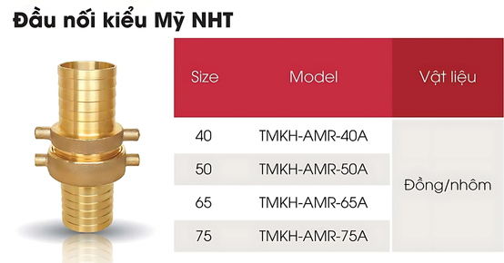 Cataloge của sản phẩm đầu nối kiểu Mỹ NHT