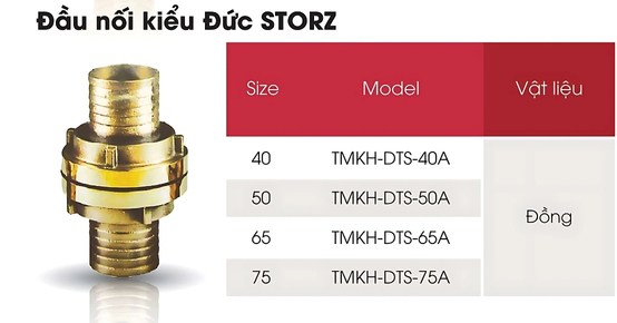 Cataloge của sản phẩm đầu nối kiểu đức STORZ