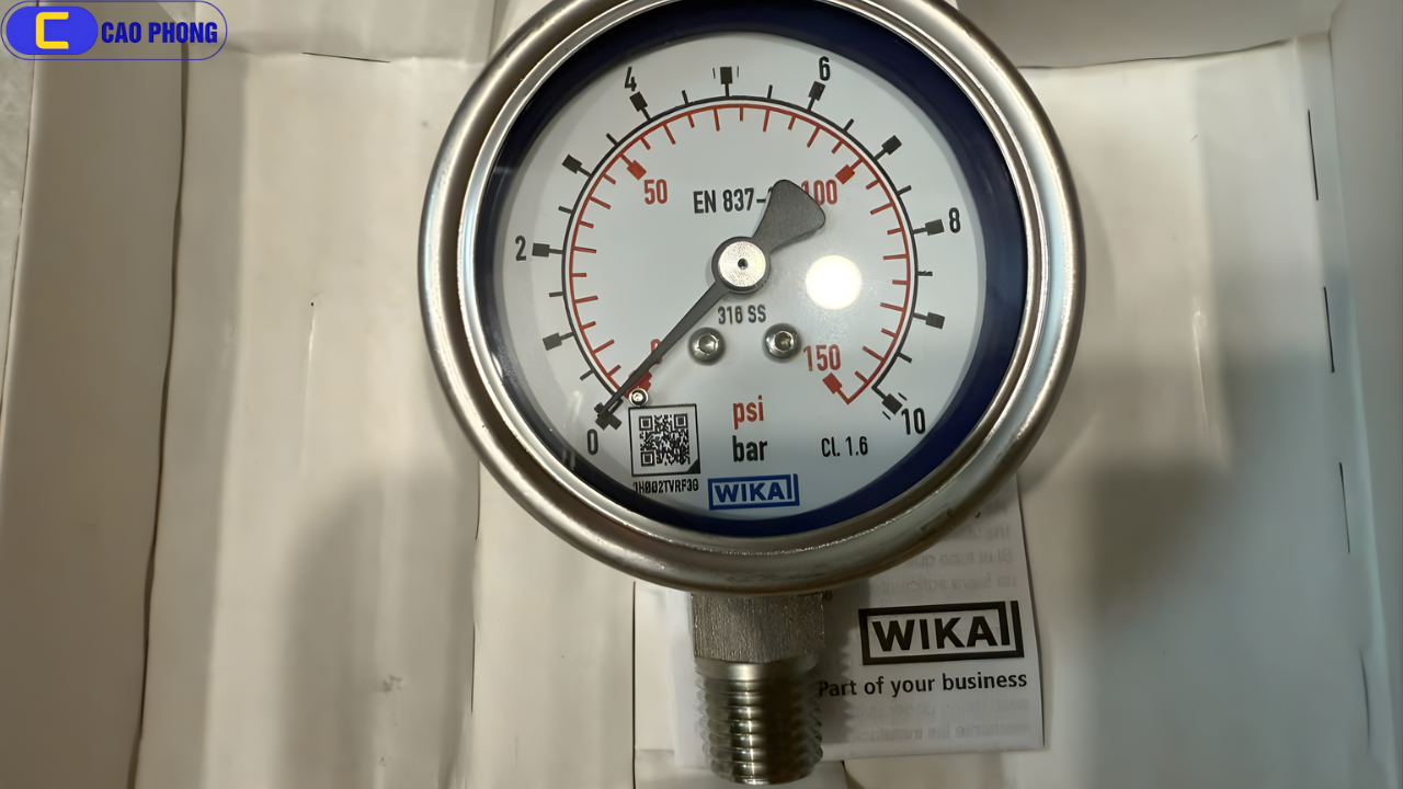 Đồng hồ đo áp suất WIKA 232.50.63 bottom 0 10 bar psi được ứng dụng rộng rãi