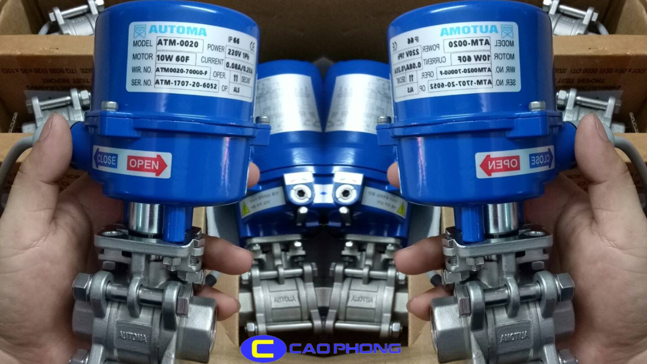Van bi điều khiển điện Automa thân inox chống ăn mòn tốt