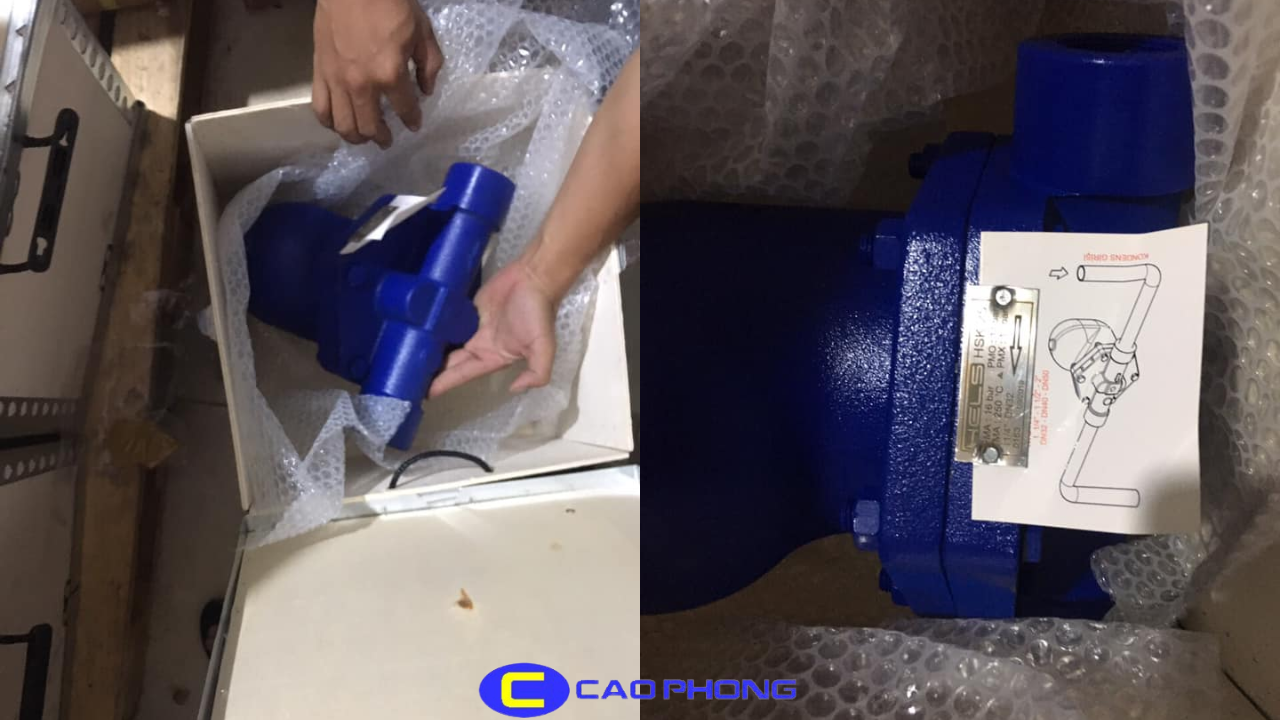 Cao Phong phân phối bẫy hơi phao nối ren HELS chính hãng, đầy đủ CO-CQ