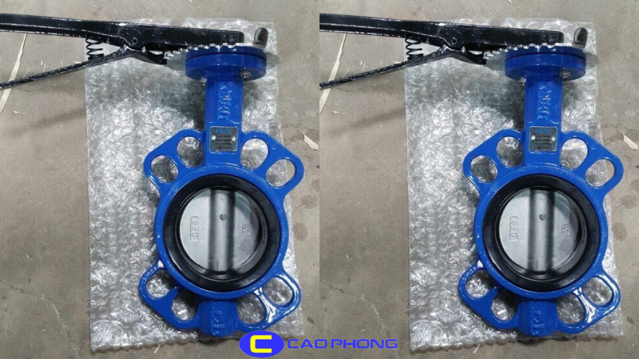 Cận cảnh mẫu van bướm tay gạt BEIZE nhập khẩu, CO - CQ đầy đủ