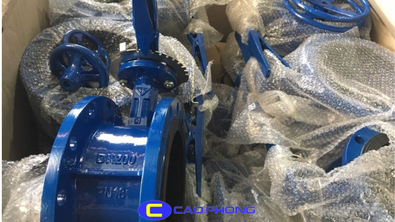 Cao Phong phân phối chính hãng Van bướm mặt bích tay gạt thâng gang với giá tốt nhất thị trường