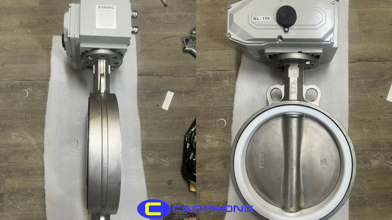 Tự động hóa hệ thống dễ dàng cùng van bướm inox điều khiển điện KST