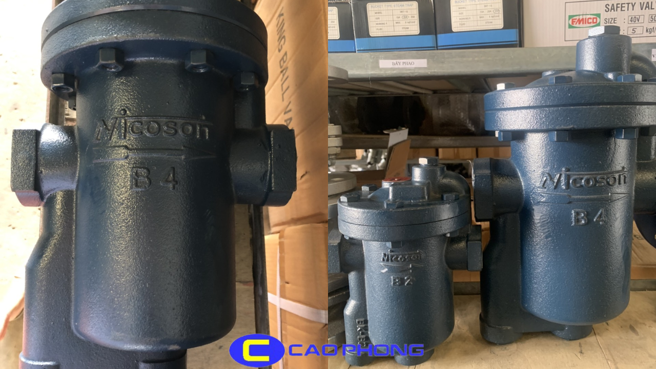 Bẫy hơi phao nối bích Nicoson B4 phù hợp với nhiều hệ thống van công nghiệp hơi nước.