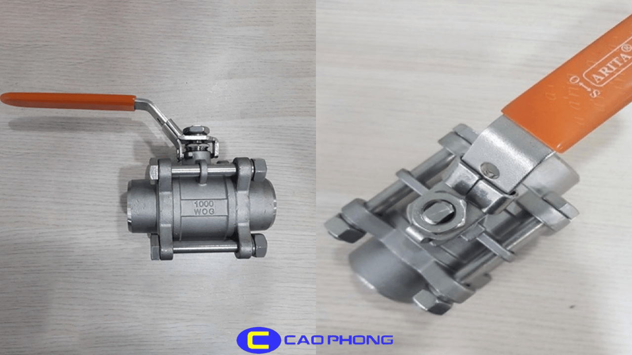 Van Bi Tay Gạt ARV-100BW-3PC – ARITA với thân van ba mảnh chắc chắn