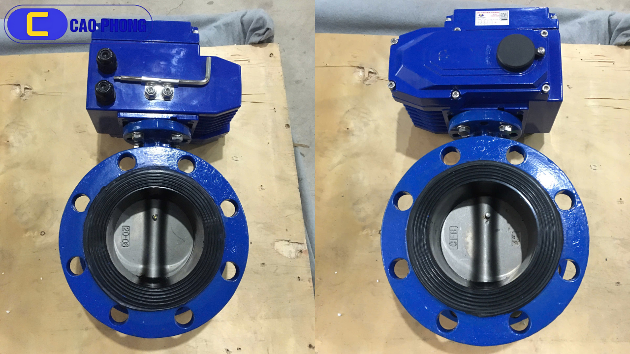 Tăng độ bền và hiệu quả hệ thống với Van bướm gang mặt bích điều khiển điện SAMWON DN100 chất lượng cao