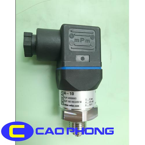 Cảm biến áp suất WIKA A10 part name 14008883 sử dụng kết nối ren tiêu chuẩn