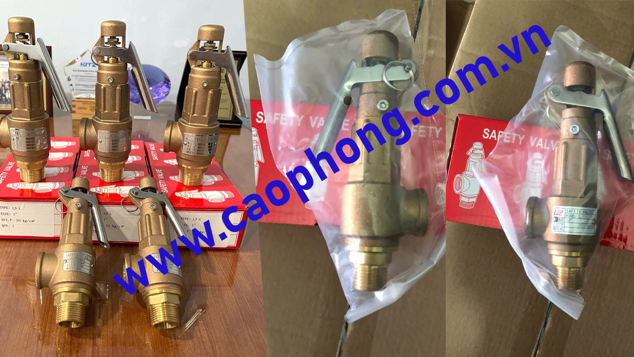 Van an toàn đồng DN15 nối ren có tay LVP phù hợp bình nóng lạnh