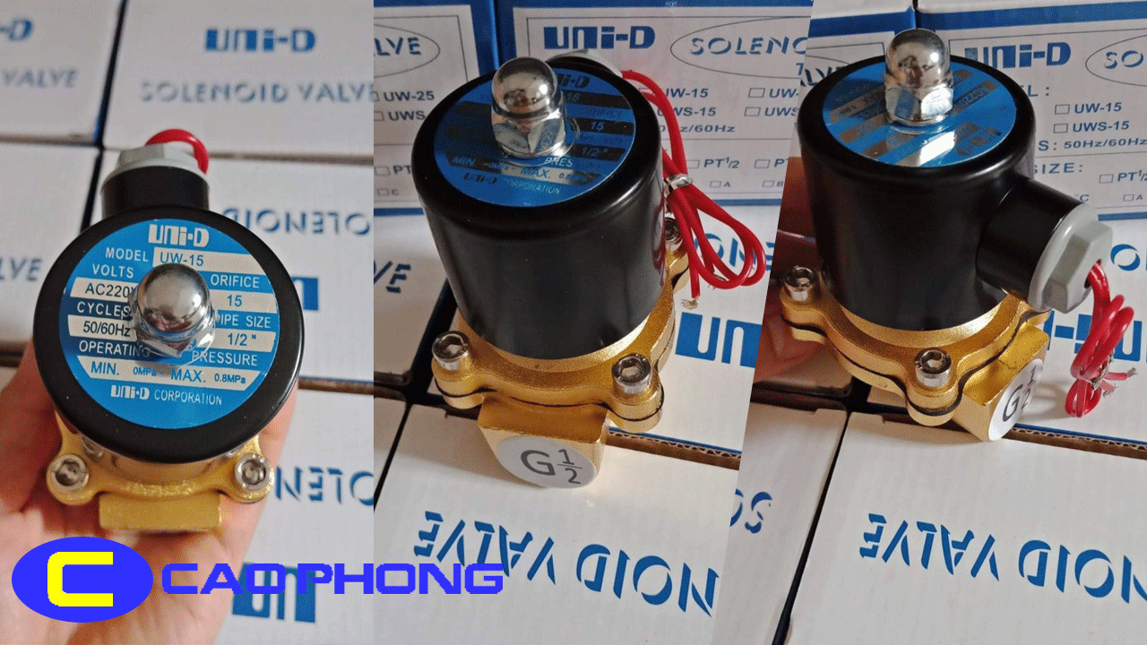 Van điện từ UniD UW-15 với thiết kế nhỏ gọn, hoạt động ổn định